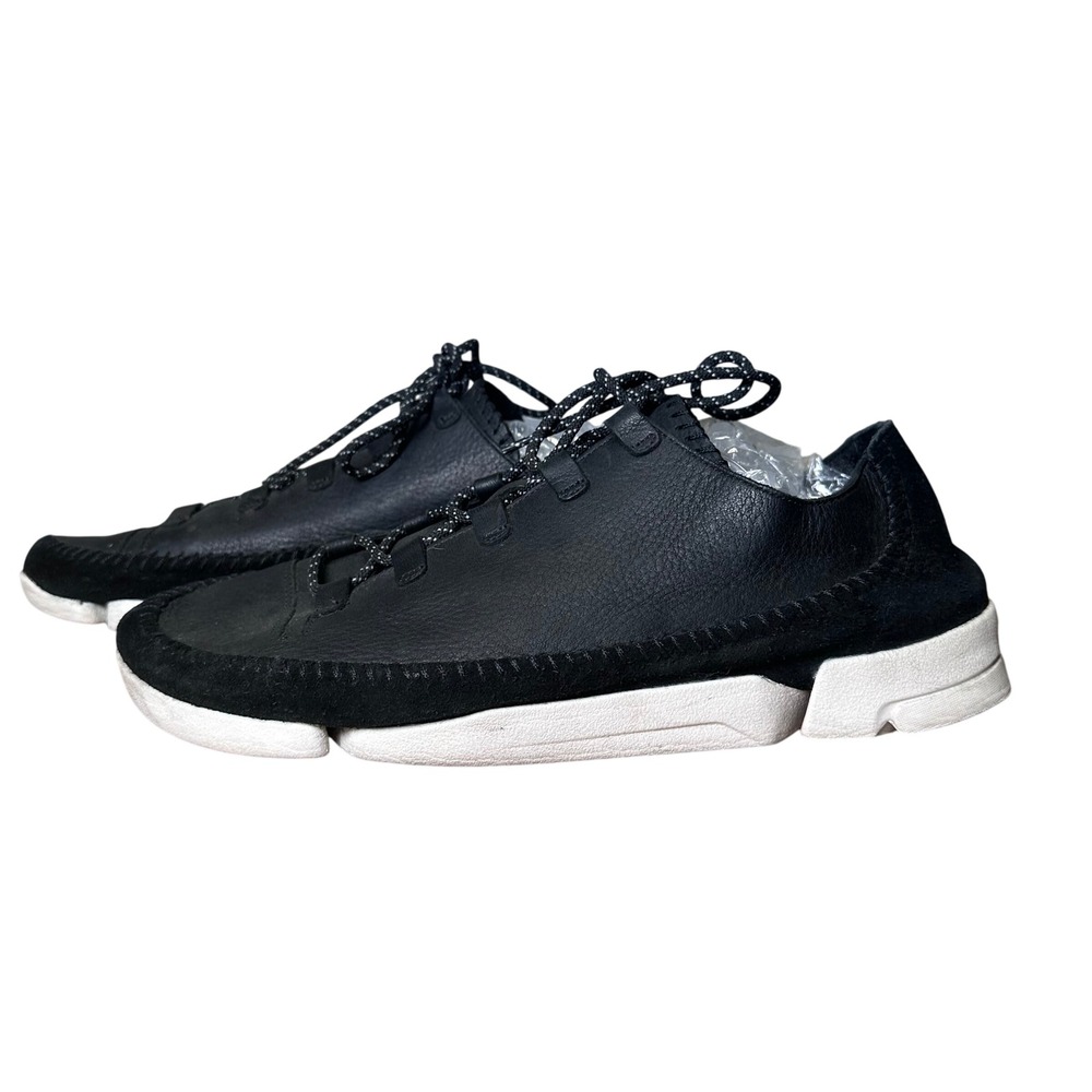 Clarks Originals Trigenic Flex Black Leather Suede Vibram Sneakers Mens 13